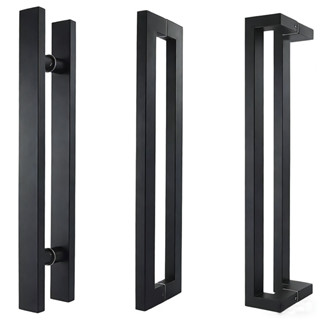 มือจับประตูสแตนเลส   สีดำ สีเงิน หลายขนาด