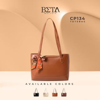 BETA Totebag For Women Women Bgas Luxury Ladies Leather Shoulder Bag Handbag With Free Scarf CP134