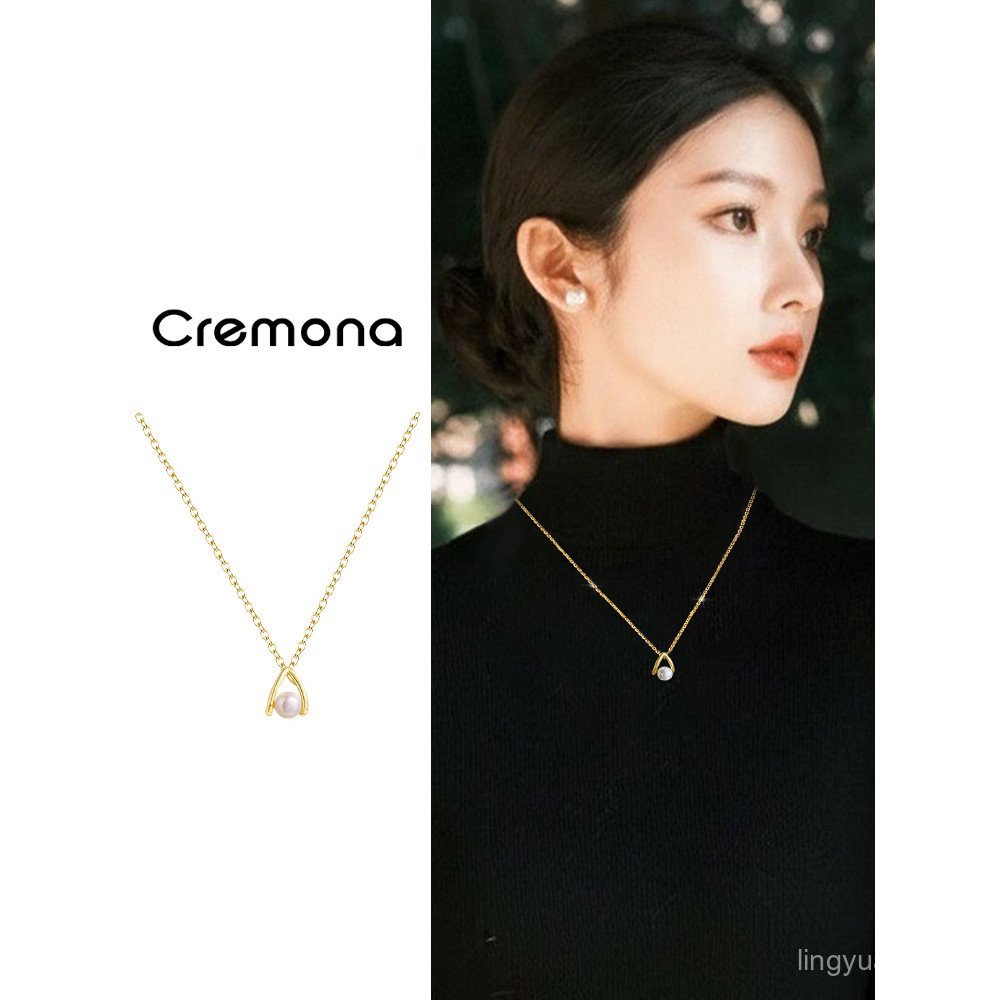 สไตล์มุกจี้สร้อยคอ High-End หรูหรา Niche เสื้อกันหนาวสไตล์ใหม่ Classy บรรยากาศอุปกรณ์เสริมผู้หญิง 7T