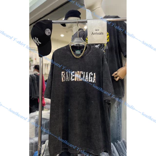 (จัดส่งตลอด 24 ชั่วโมง)พร้อมส่ง~ เสื้อยืดฟอก ลายวินเทจ แนวสตรีท แขนสั้นคอกลม ผ้าเนื้อนุ่ม สวมใส่สบาย J000588