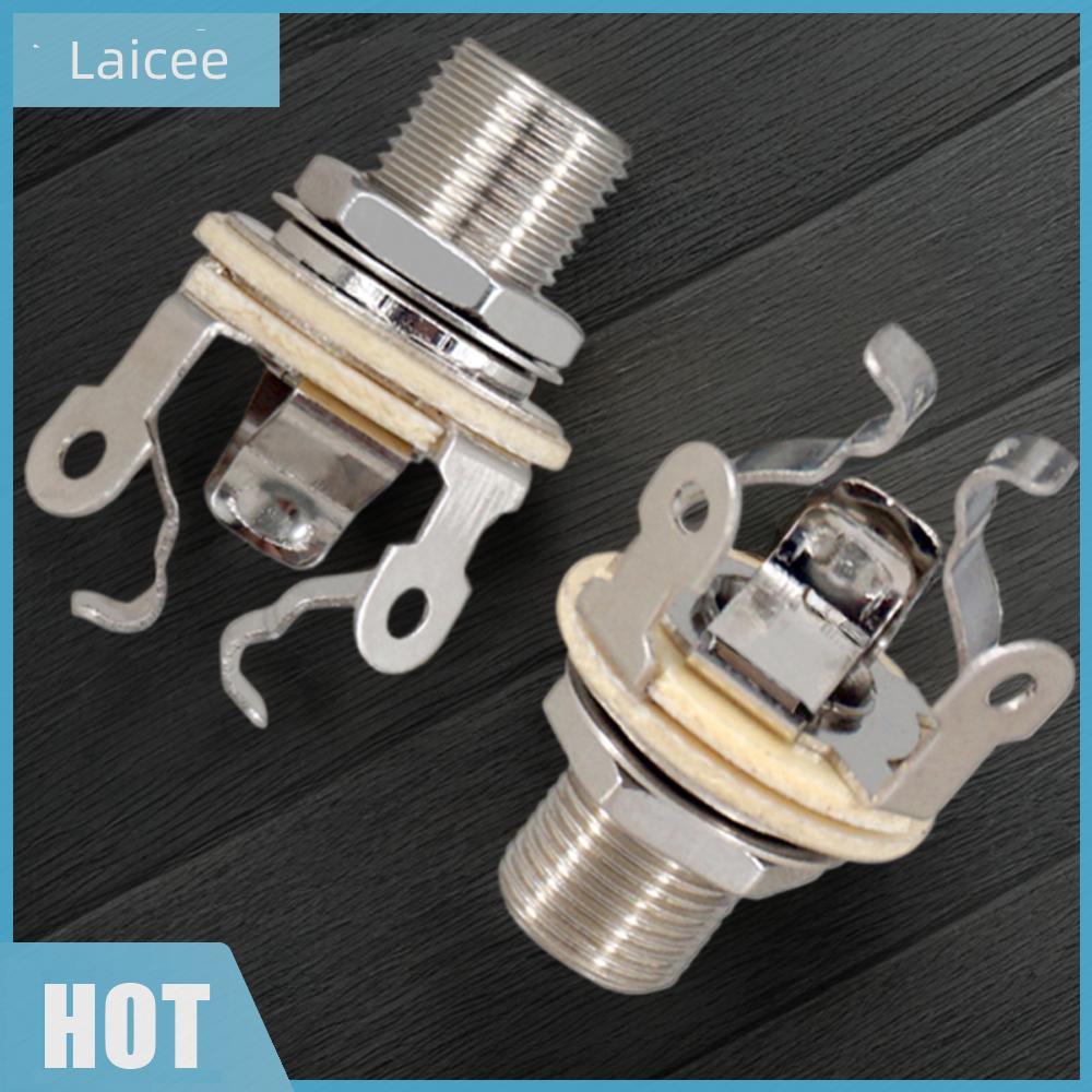 [Laicee.th] 2 ชิ้น 1/4 นิ้ว 6.35 มิลลิเมตรกีตาร์ Pickup Output Jack โลหะกีตาร์ไฟฟ้า Mono Jack Mono O