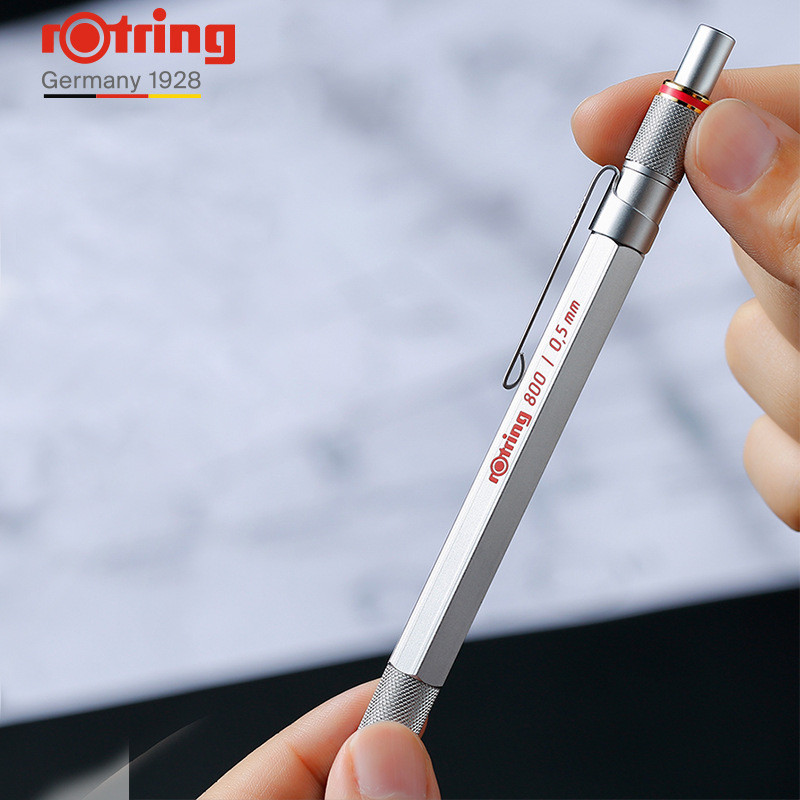 เยอรมัน Rotring แหวนสีแดง 800 ดินสอกด 0.5 โลหะศูนย์ถ่วงต่ํารู้สึกสูง 800 ปากกาอัตโนมัติ