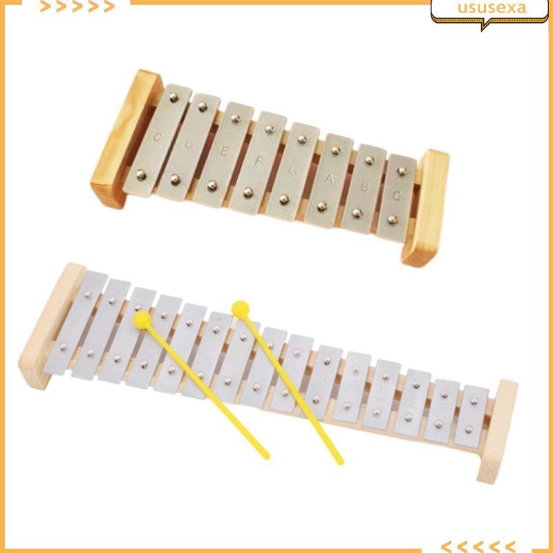[Ususexa] เด็กไม้ Xylophone Montessori ของเล่นการเรียนรู้กับค้อนสําหรับชายหญิงอนุบาลของขวัญวันเกิดก่อนวัยเรียนทักษะมอเตอร์
