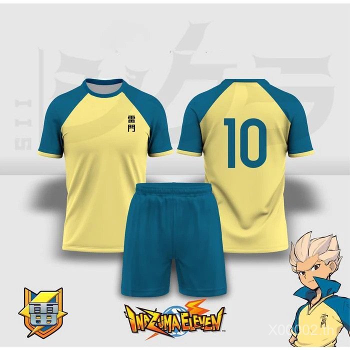 Inazuma Eleven Axel Blaze เสื้อยืดและกางเกงขาสั้น 3D สำหรับแฟนคลับอนิเมะ ทั้งผู้ชายและผู้หญิง