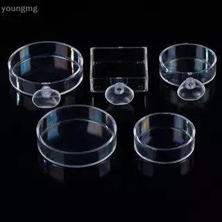 [YG] Aquarium Feeder อะคริลิคปลาโปร่งใสรอบจานสแควร์กุ้งกล่องอาหารปลาและกุ้งอุปกรณ์ให้อาหาร TH