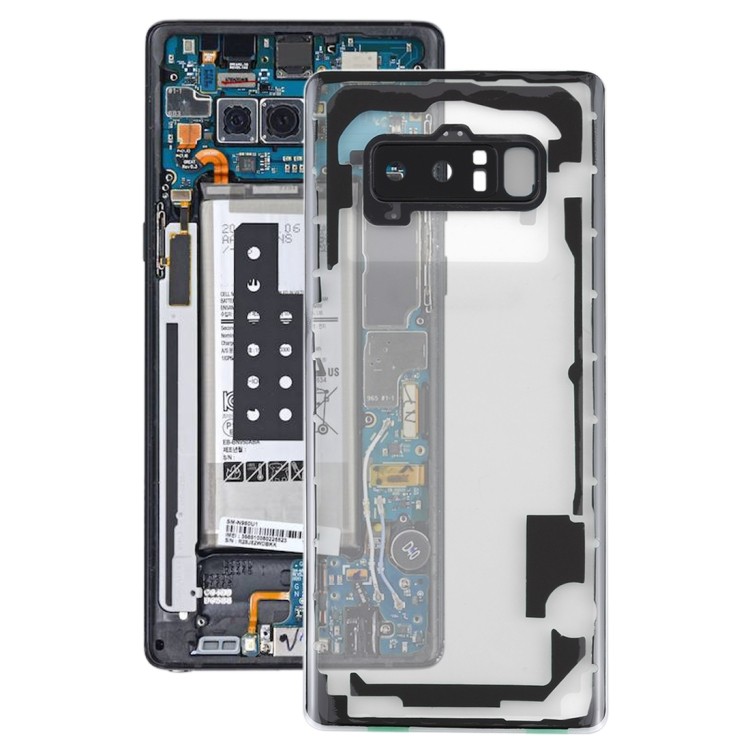สําหรับ Samsung Galaxy Note 8 / N950F N950FD N950U N950W N9500 N950N ฝาหลังแบตเตอรี่โปร่งใสพร้อมฝาคร
