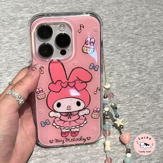 เคสไอโฟน 13 เคสIMDใหม่ My Melody ชุมชนสีชมพูสวย สำหรับ IPhone 11 15 16 13 14 12 17 Pro Max 12Pro 17Pro Air 16 15 14 Plus