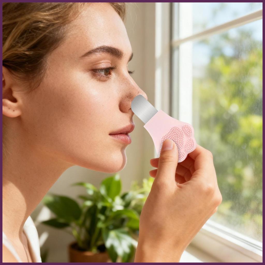 Pore Scraper ซิลิโคน Double-Ended ทําความสะอาด Scrubber ผู้หญิง Facial Scrubber Pore ทําความสะอาดเคร