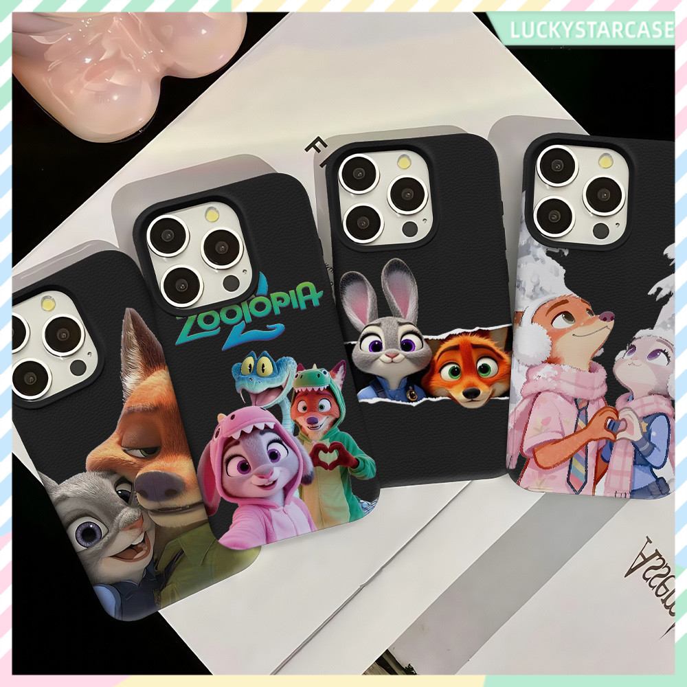 สําหรับ เคสไอโฟน17 เคส iphone 16 Pro Max 8 7 Plus XR 11 17 12 13 14 15 Pro Max เนื้อหนัง TPU สุนัขจิ้งจอกและกระต่าย Case