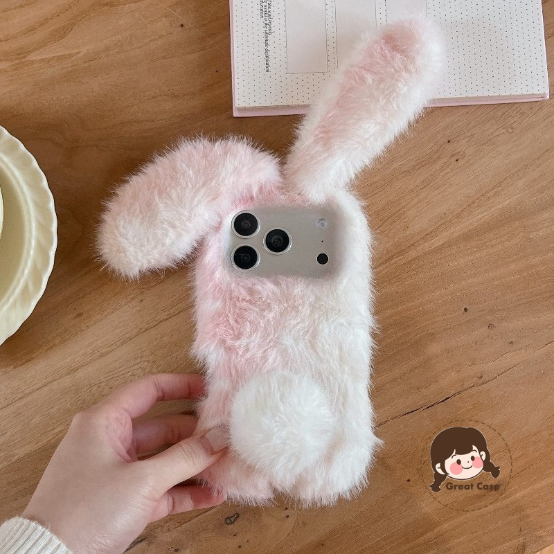 น่ารัก Plush Deer Dot กระต่ายเคสโทรศัพท์สําหรับ Realme GT Neo6 Neo5 SE Neo3 Neo3T Neo2 Neo2T X7 Max 