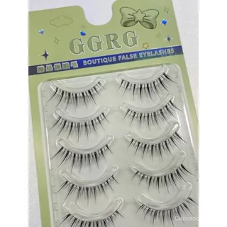 GGRG ความงามแต่งหน้าขนตาปลอมหญิงธรรมชาติจําลอง Lazy Trilogy Eyelashes Single Cluster Grafting