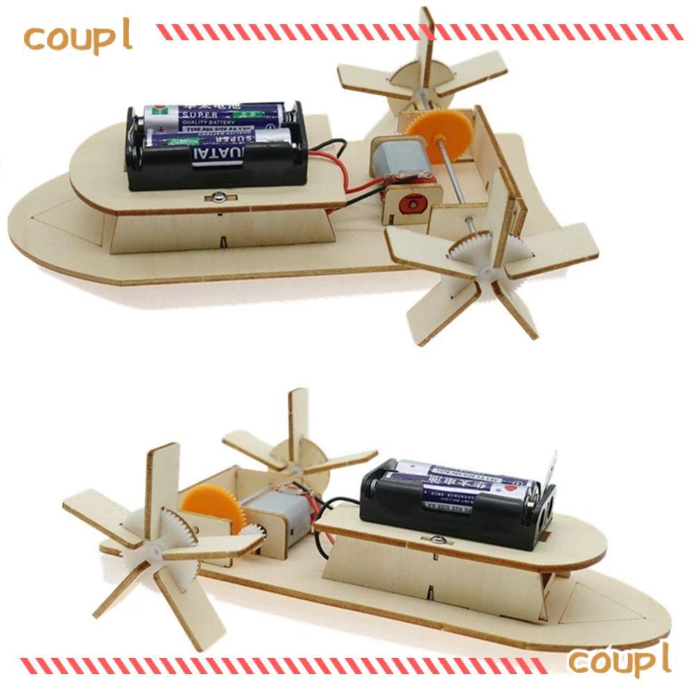 COUPL เรือเรือยอชท์ของเล่นไม้ DIY สําหรับเด็ก STEM ของเล่น