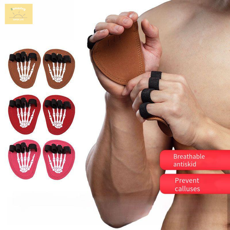 Pull Bench Press Half Finger Palm Protection Pull-up Non-Slip Dumbbell Fitness Hand Guard Sports