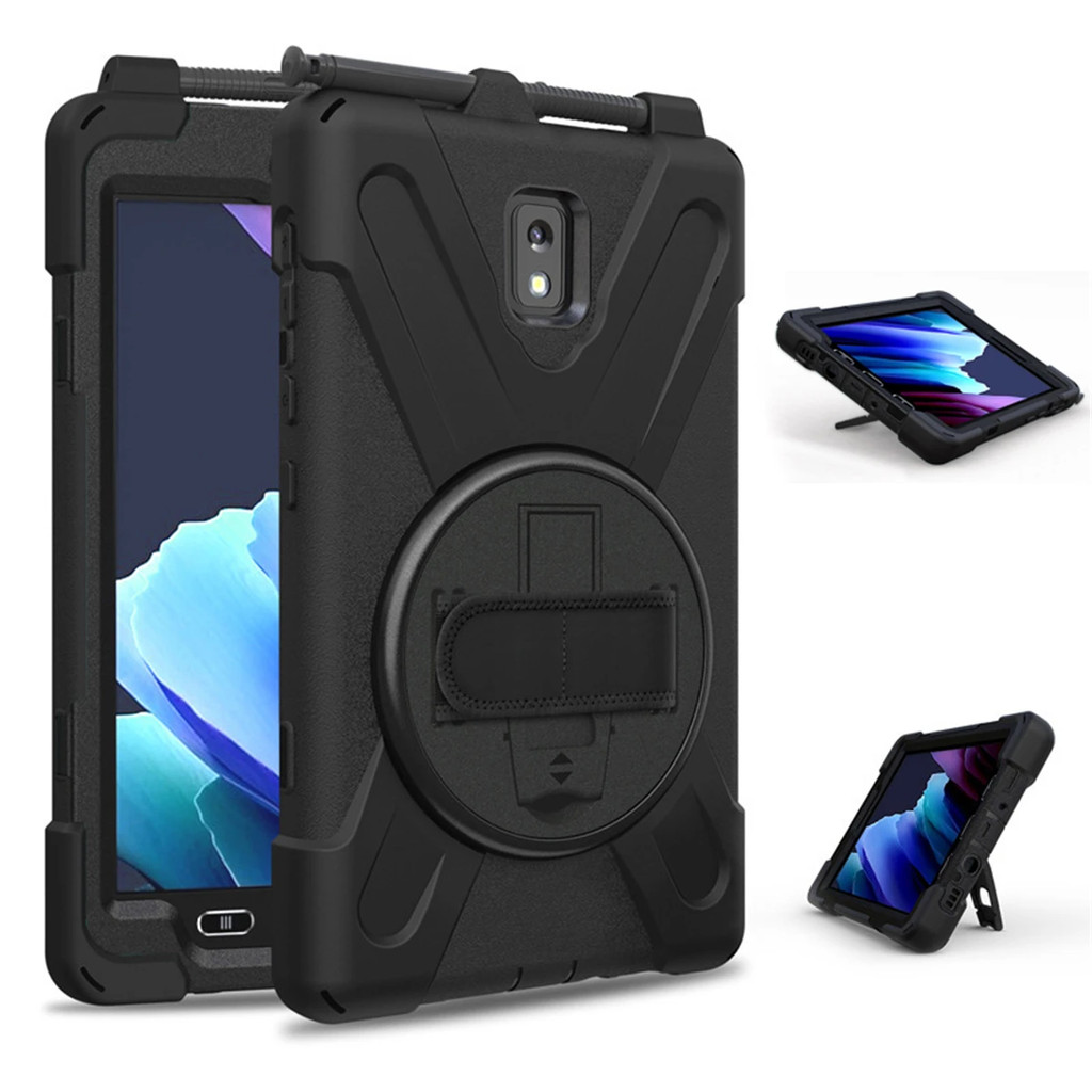 เคสป้องกันสําหรับ Samsung Galaxy Tab Active 3 8.0 " (T570/T575/T575N) 2020 กันกระแทกพร้อมขาตั้งหมุนท