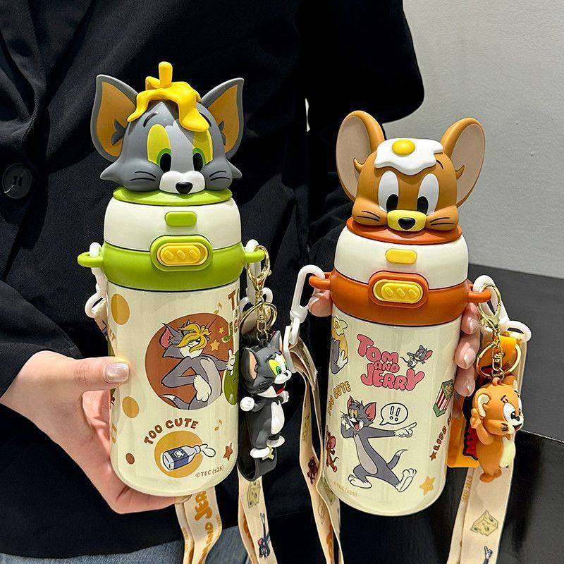 Cat and Mouse Good-looking Thermos Cup New Straw Cup Student Water Cup 0m3R