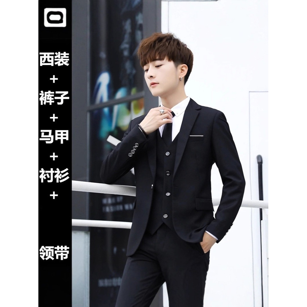 伴郎服兄弟装男式西服套装男结婚婚礼三套兄弟团服迎亲商务西装Best Man Clothing Brothers Clothing Men's Suit Men's Weddingdxlnmatq123