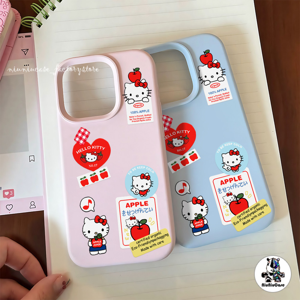 แมวการ์ตูนสีชมพู Case เคสไอโฟน For iPhone 11 17 16 15 12 13 14 15 Pro Max 13 14 XR X XS Max 7 8 16 Plus เคสมือถือ สีพื้น