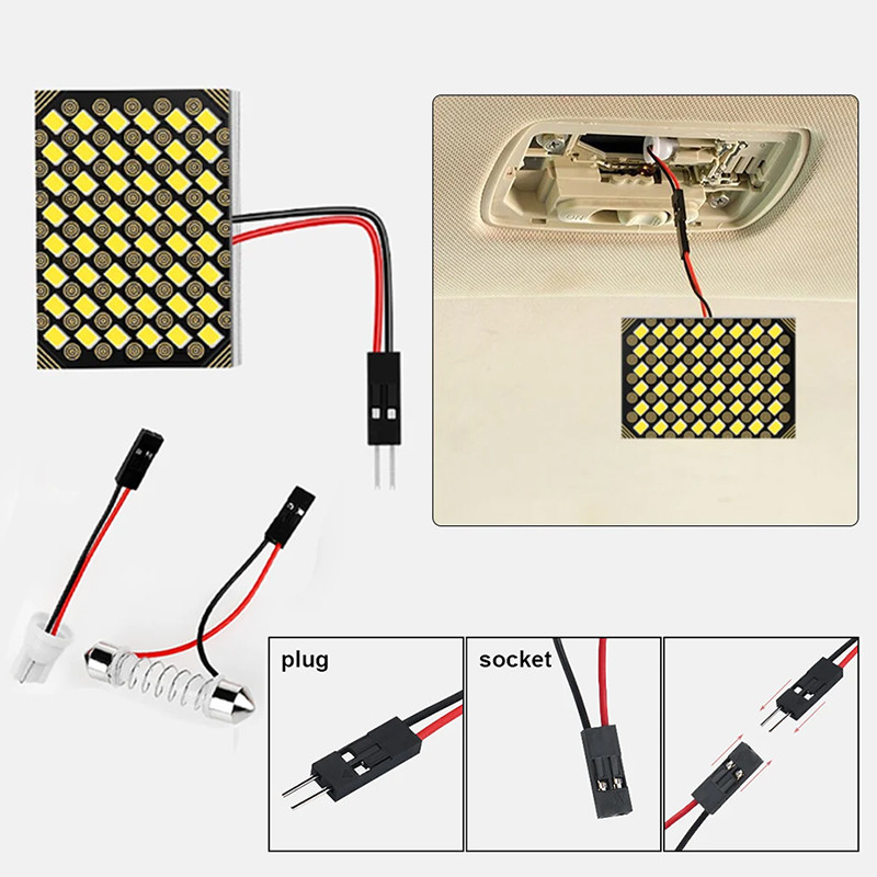 ⚡ประเทศไทย 24 ชั่วโมง⚡ 3030 ไฟ led smd/ไฟรถยนต์/ไฟอ่านหนังสือ/ไฟหลังคา แผงไฟ 12 24 48 chip แสง ขาว ไ