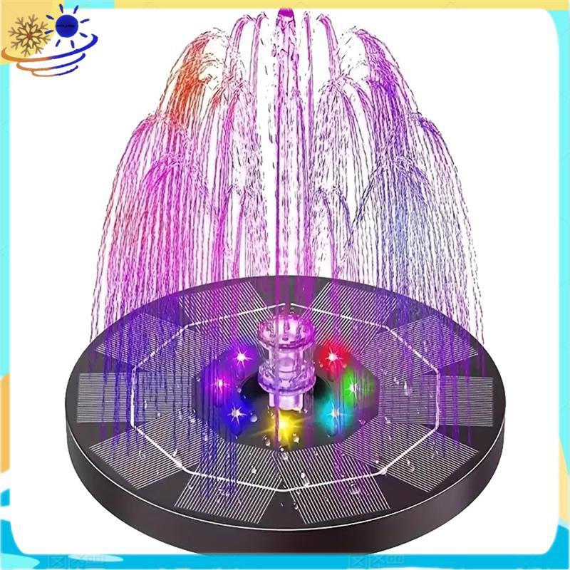 [Xenia] LED พลังงานแสงอาทิตย์น้ําพุปั๊มสําหรับ Bird Bath Pond ตกแต่งตู้ปลากลางแจ้งพร้อมหัวฉีด 6 ชิ้น Patio น้ําขี่จักรยาน