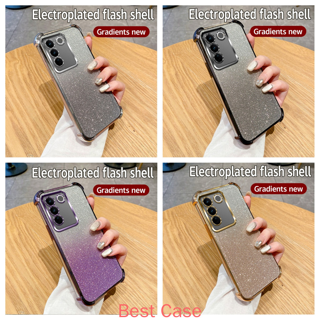 เคส Vivo V27 5G เคส Vivo V27 Pro 5G เคสน่ารัก Soft เคส flash shell สี่มุม Anti Drop เคส DDSJ-2