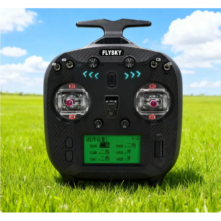 FLYSKY ST8 รีโมทคอนโทรล 2.4G พร้อมตัวรับสัญญาณ SR8/SR8A ตําแหน่งรูหัวความถี่สูงภายนอก 8 ชุดพื้นที่ผส