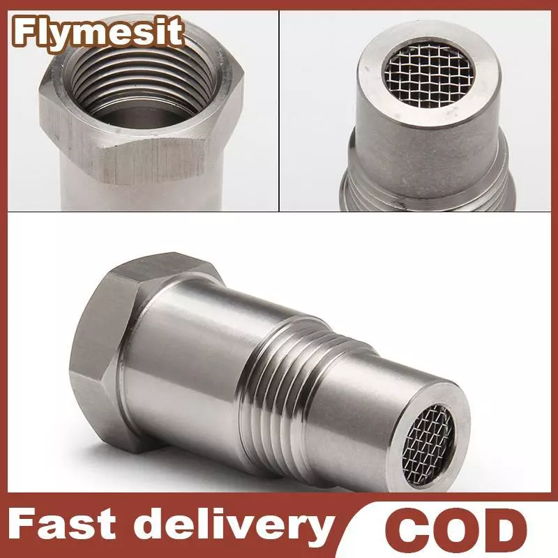 Flymesit Oxygen O2 Sensor Spacer อะแดปเตอร์ Bung Catalytic Converter Fix Che เครื่องยนต์ Light EN