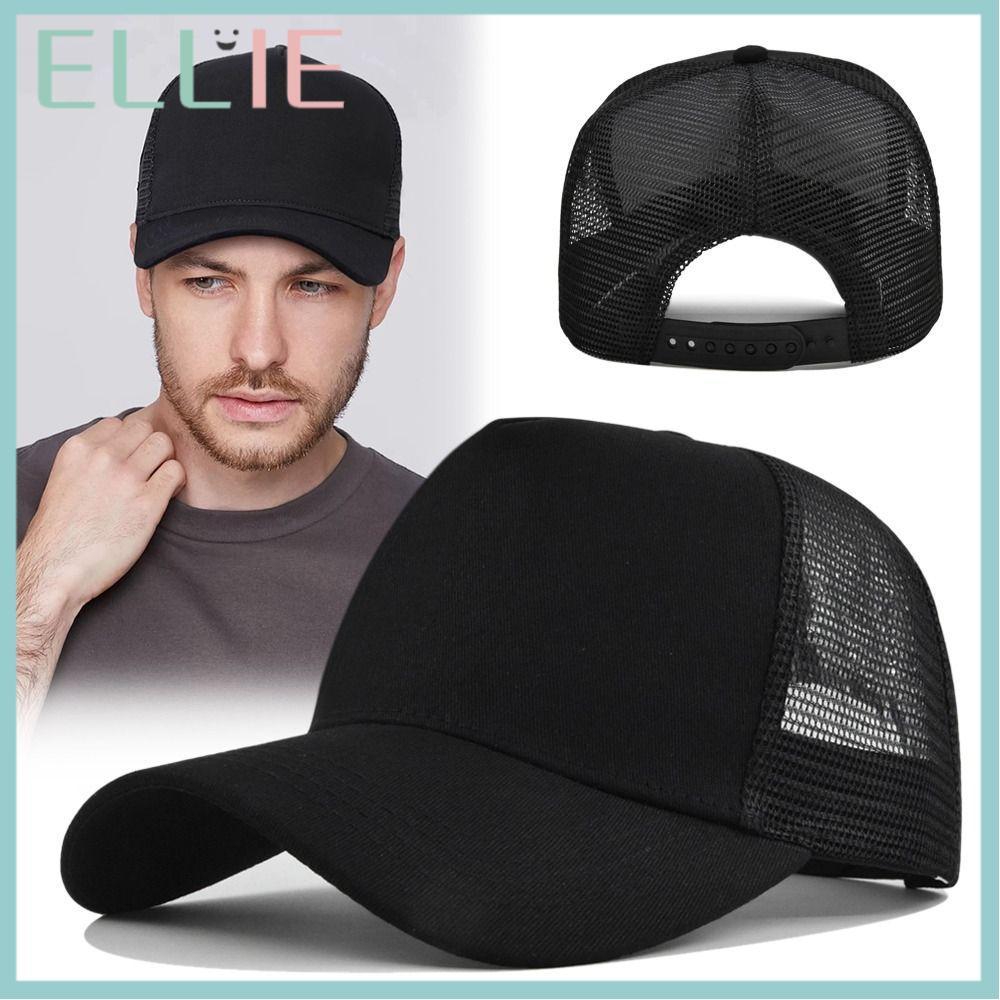 ELLIE Peaked Cap หมวกหนังแท้แบบระบายอากาศ 5 แผง กันแดดสำหรับผู้ชายและผู้หญิง