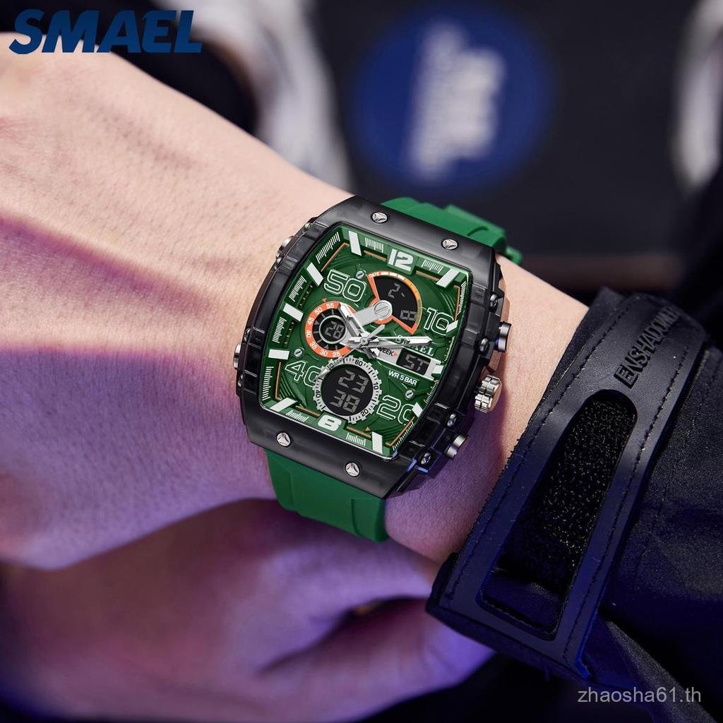 2026นาฬิกาอิเล็กทรอนิกส์สำหรับผู้ชาย SMAEL เหมาะสำหรับนักเรียนและกีฬา กันน้ำ เรืองแสงในที่มืด มัลติฟ