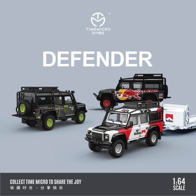 TimeMicro TM 1: 64 Land Rover Guard Red Bull Demon Claw Marlboro โมเดลรถโลหะผสมทาสี