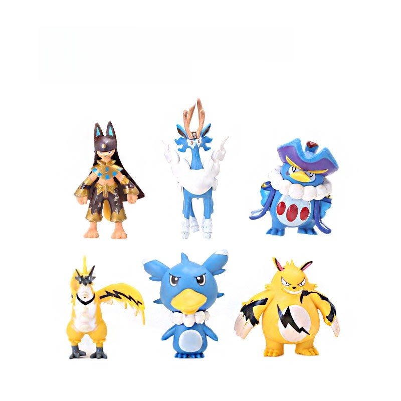 Palworld Action Figure 6 ชิ้น/เซ็ต Fenglope Anubis รูปเดสก์ท็อปเครื่องประดับรถบ้านตกแต่งวันเกิดคริสต์มาสของขวัญ Palworld ของเล่น