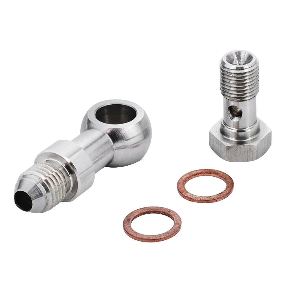 1 ชุด Turbo Oil Feed Banjo Bolt Kit M10x1.25 ถึง 4AN Turbo Oil Feed สําหรับ Mitsubishi EVO 1-10 4G63