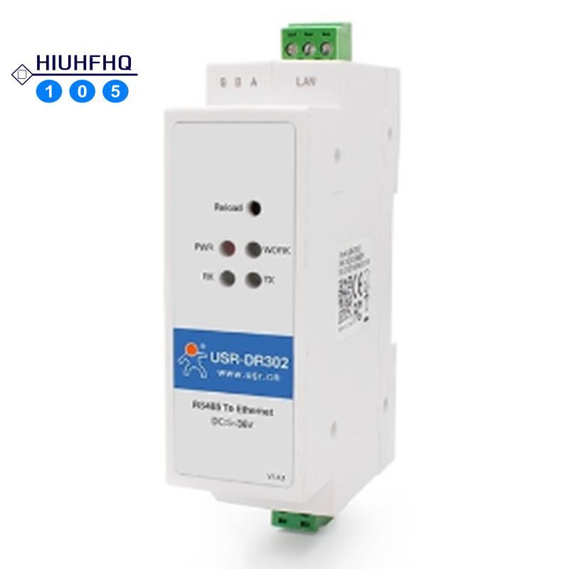 Hiuhfhq106USR-DR302 Din Rail Serial RS485 to Ethernet IP Server Module Ethernet Converter Modbus RTU