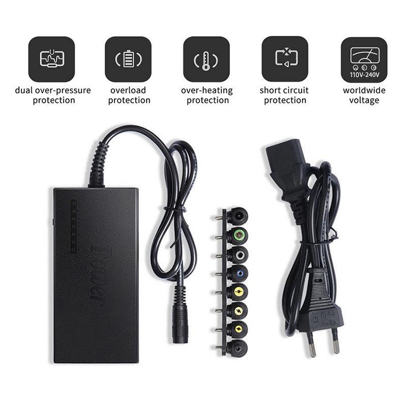 DSTH Universal Power Adapter 96W 12V ถึง 24V ชุดชาร์จปรับได้ 5.5x2.1 มม. 8 ปลั๊กสําหรับแล็ปท็อปร้อน