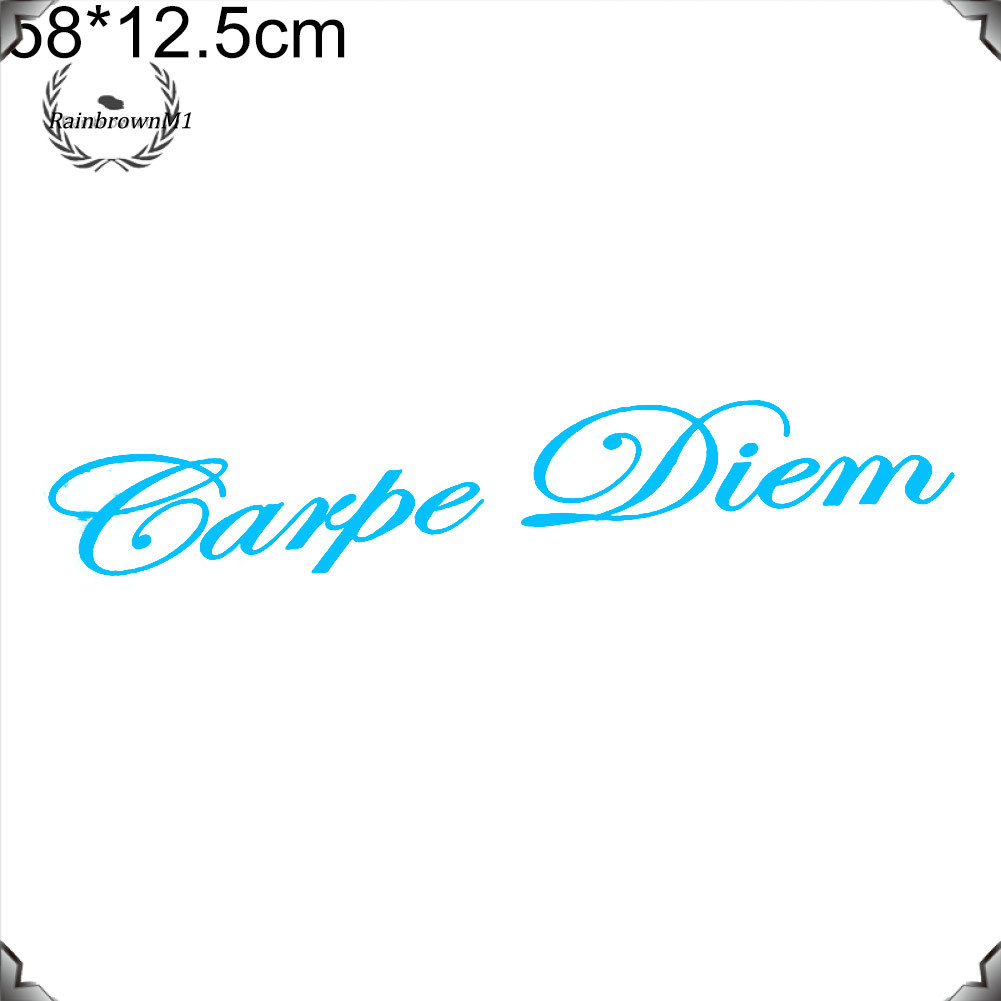 [Rm] Carpe Diem Letters Design Car Vehicle Front Windshield Stickers Decor