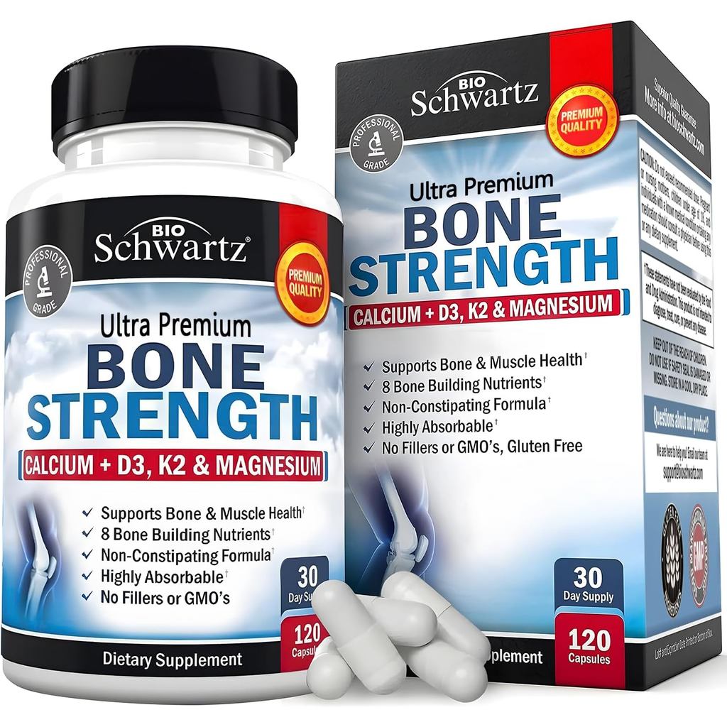 BioSchwartz Bone Strength peoplement - Gentle Non-Constipating Bone Health plement for Women & Men w