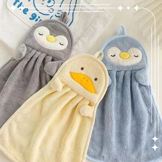 ผ้าเช็ดมือการ์ตูนน่ารัก กํามะหยี่ขนนิ่ม ลายสัตว์น่ารัก ดูดซับน้ําได้ดี ไม่ตก สําหรับใช้ในครัวเรือน