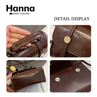 Hanna กระเป๋าสะพายคู่แฟชั่น วิทยาลัยลม วินเทจเรียบง่าย เวอร์ชันเกาหลี กระเป๋าาถือ