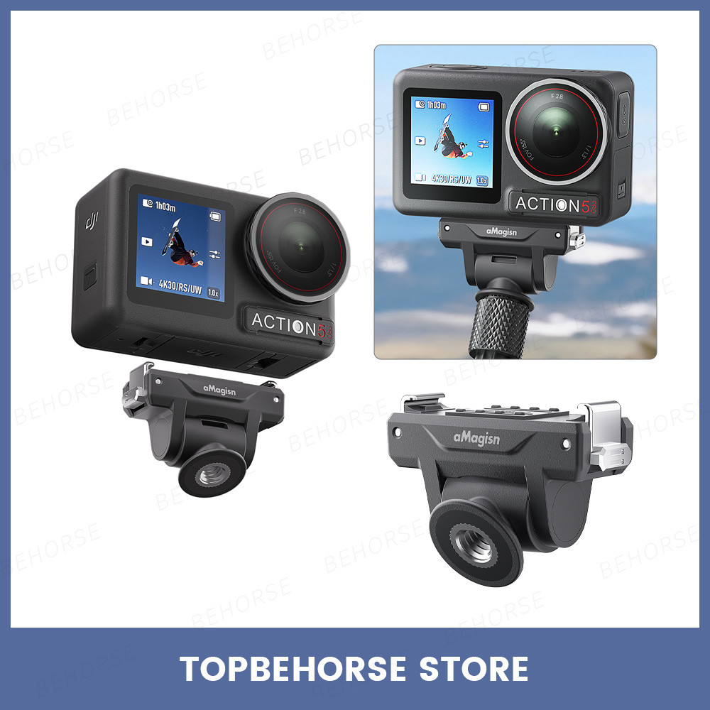 ปรับ Quick-Release magnetic Adapter Mount สําหรับ DJI OSMO360/Action5 Pro/4/3 กล้องอะแดปเตอร์ l/4" สกรูอุปกรณ์เสริม