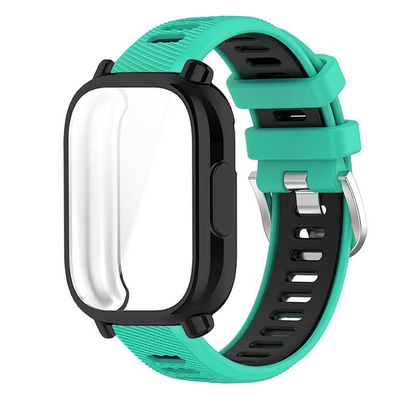 2 in 1 Soft Full Case + Strap Two tone Sports Silicone รูปที่ 6