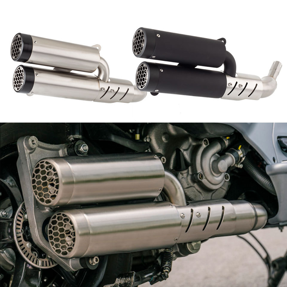 สําหรับ VESPA GTV300 GTS300 SUPER 300 SEI GIORNI TECH รถจักรยานยนต์ไอเสียระบบ Slip On Muffler AK Rac