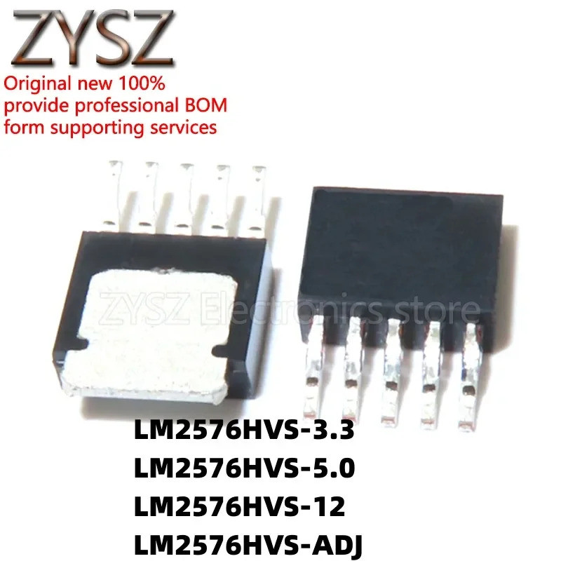 5PCS LM2576HVS-5.0V/3.3V/12V/ADJ ชิป TO-263-5 ชิปตัวควบคุมแรงดันไฟฟ้า