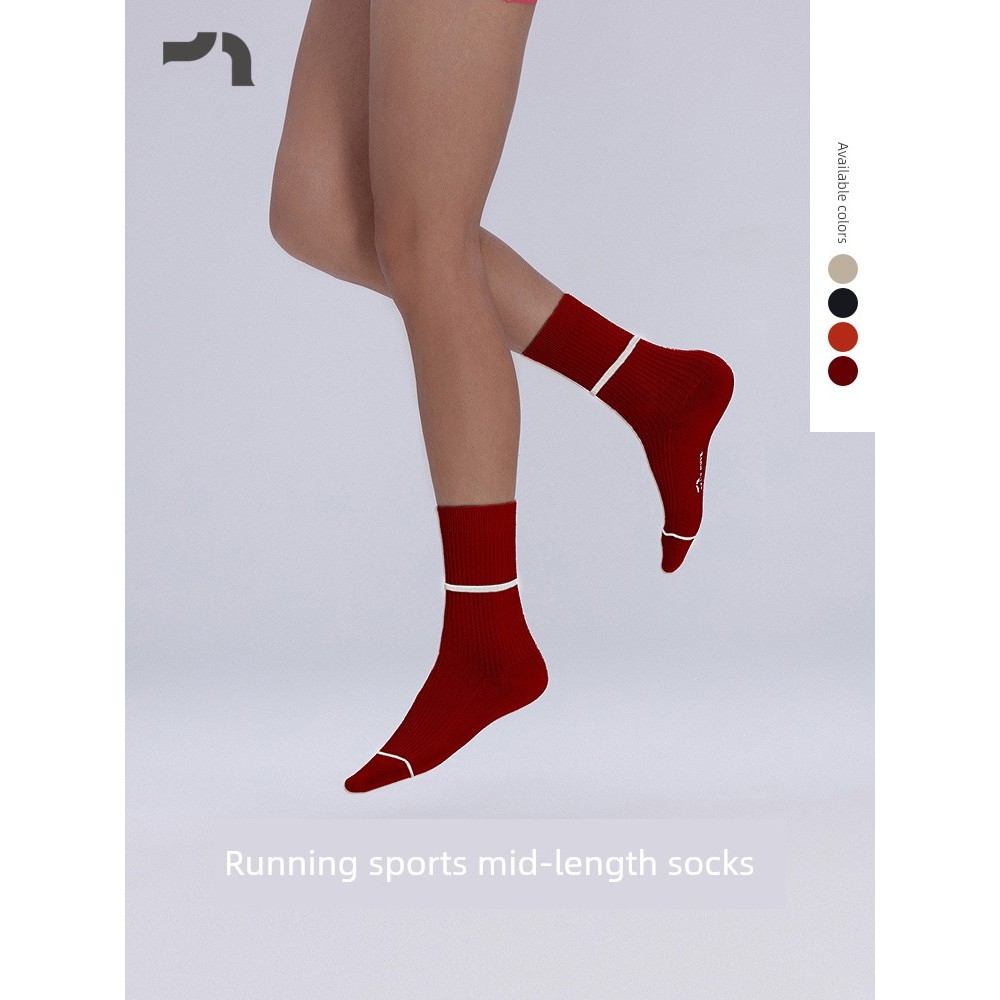 กางเกงโยคะ กางเกงมวย AIMER MOVE AIMER Sports สินค้าใหม่วิ่งฟิตเนสมาราธอนสบายๆถุงเท้ายาวปานกลาง MOAC0