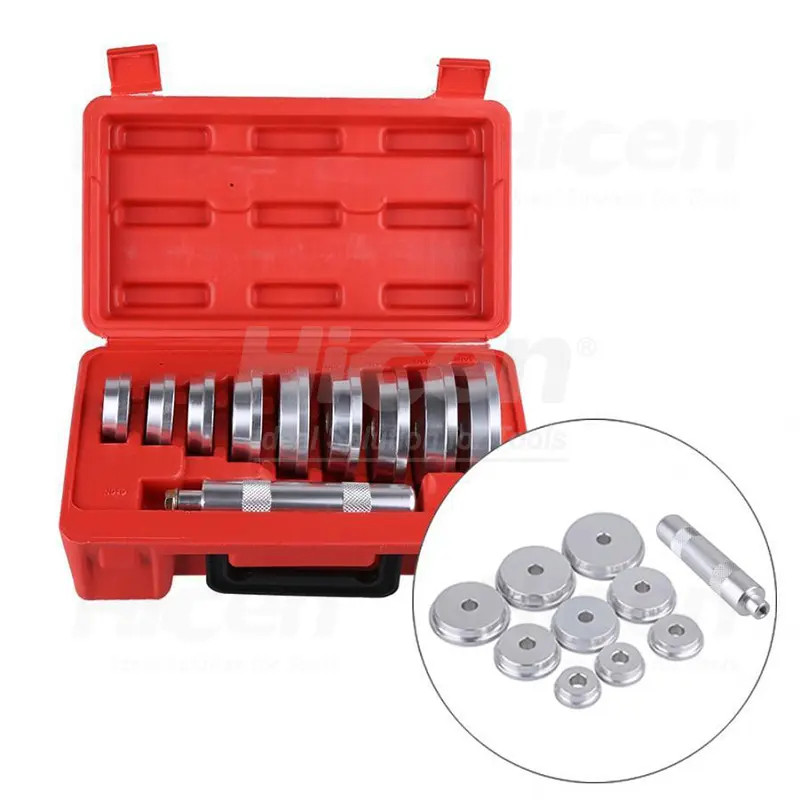 10pcs ตัวตอกใส่ตลับลูกปืนและซีลยาง Axle Bushing Bearing Race Seal Removal/Install Driver Master Tool Set
