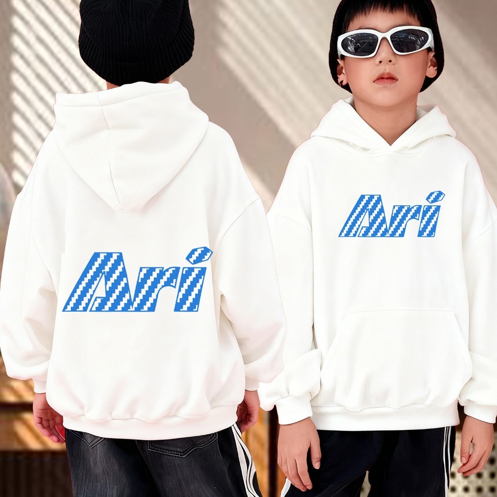 เสื้อกันหนาวเด็ก เสื้อฮู้ด Ari Football Jersey ฮู้ดแขนยาว Cotton Fashion ฮู้ด Graphic Ari Kids Hoodi