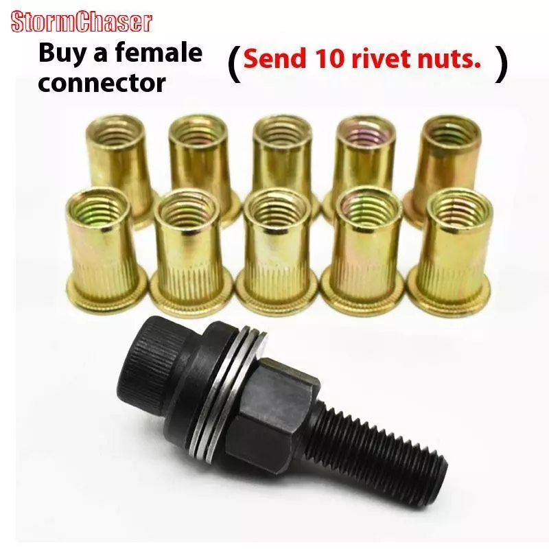 [Storm-t] 11 ชิ้นคู่มือ Riveter Nut เครื่องมืออุปกรณ์เสริมสําหรับถั่ว M3 M4 M5 M6 M8 M10 M12 ง่ายติดตั้ง Hand Rivet Nut