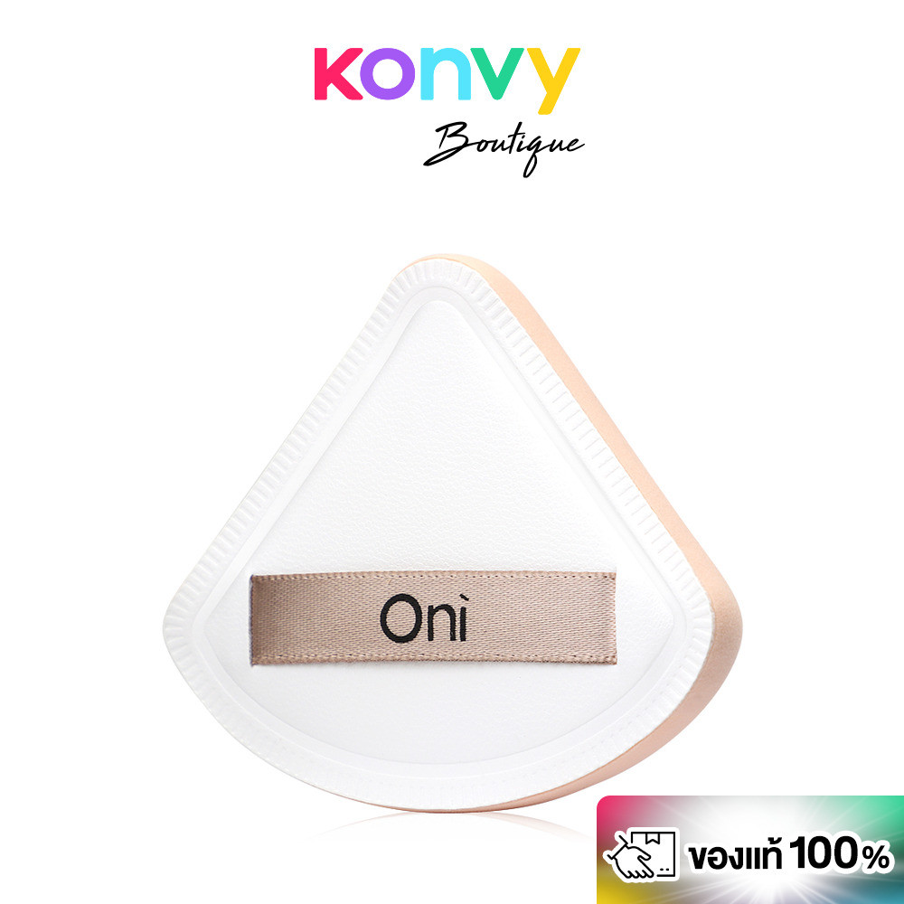 Oni Triangle Marshmallow Cushion Puff Size M #White พัฟแต่งหน้าทรงสามเหลี่ยมโอนิ ไซส์ M สีขาว เนื้อมาร์ชแมลโลว์นุ่มแ...