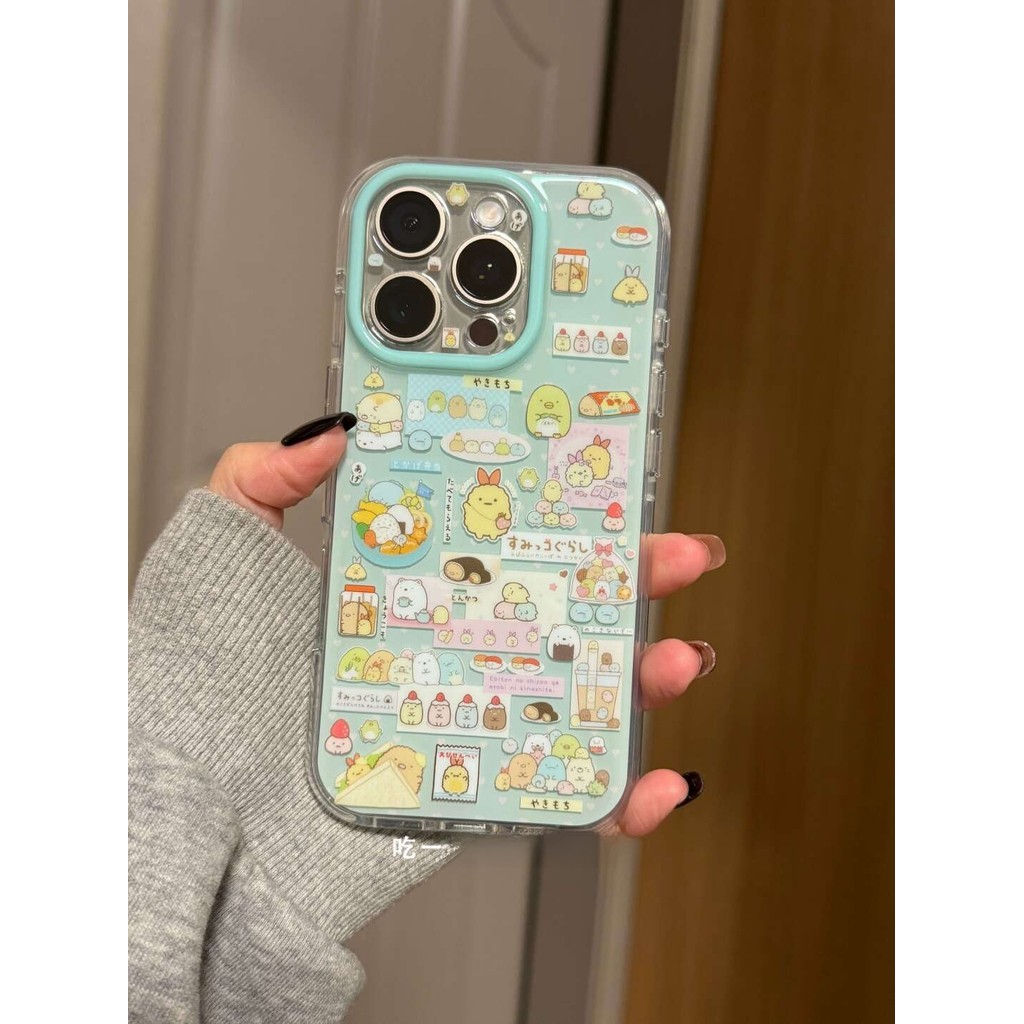 เคสโทรศัพท์น่ารักป้องกันเลนส์การ์ตูนสีเขียวลายจุดไขมันไก่ส รูปที่ 7