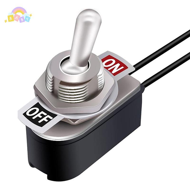 [BB-t] AC250V 3A On/Off Prewired Standard Toggle Switch พร้อมสายไฟ KNS-1 SPST Contacts Switch อุปกรณ์ไฟฟ้าใหม่