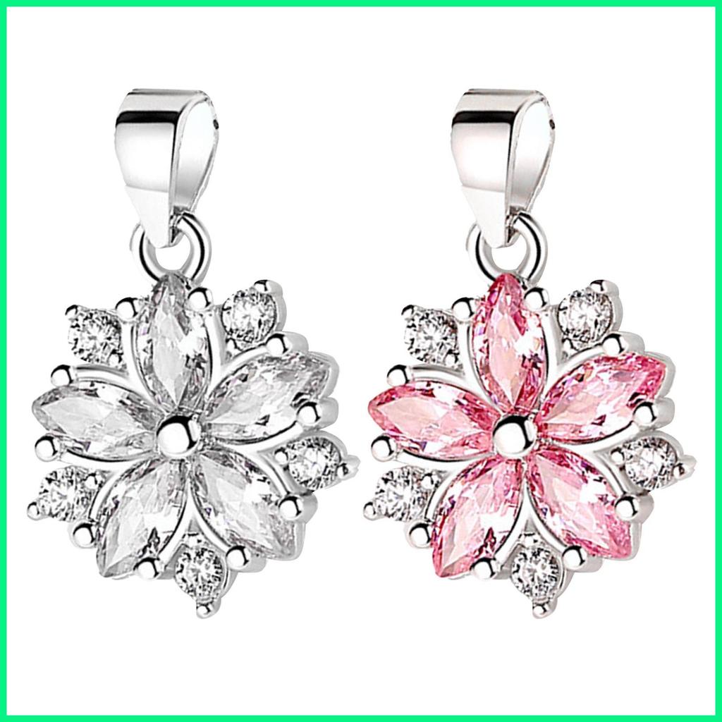 Zirconia จี้แฟชั่นคริสตัล Zirconia สร้อยคอจี้ 925 เงินสเตอร์ลิงสร้อยคอชุบทองสําหรับผู้หญิง emptyvn