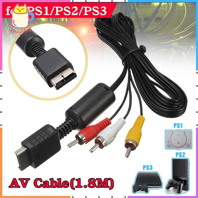 [YPU]1 / 1 /kris AV เชื่อมสําหรับ PS3 PS2 PS1 คอนโซลเสียงวิดีโอขยายสายเครื่องเล่นเกมเป็น LCD Monitor